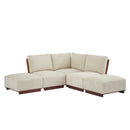 Velora 88.5 in. 5-Piece V Shaped Boucle Modular Free Combination Sectional Sofa