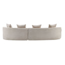 Elegant Curved Sectional Sofa With Full Foam Comfort by HouseOfZazla