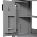Bathroom Vanity With Ceramic Sink, Soft Close Doors, Flip Drawer, Double Layer Door Shelves by HouseOfZazla