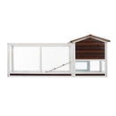 Outdoor Multi-Level Fir Wood Rabbit Hutch