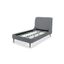 Twin Bed With Curved Headboard - Gray / Black by HouseOfZazla
