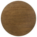 Franklin 54-inch Round Wood Pedestal Base Dining Table Dark Brown