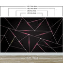 Luxury Polygonal Triangle Pattern Lines Shape. Peel and Stick Wall Mural.