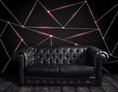 Luxury Polygonal Triangle Pattern Lines Shape. Peel and Stick Wall Mural.