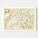 Vintage Map of Switzerland (Das Wiflispurgergou), 1623
