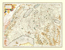 Vintage Map of Switzerland (Das Wiflispurgergou), 1623