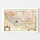 Vintage Map of Lake Geneva, 1623