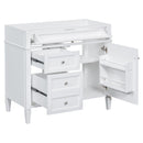 Bathroom Vanity With 2 Drawers And Tip-Out Drawer, Storage Cabinet by HouseOfZazla