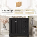 Bathroom Vanity With Sink, Soft-Close Doors, Adjustable U-Shelf, 3 Drawers by HouseOfZazla