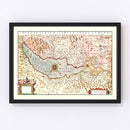 Vintage Map of Lake Geneva, 1623