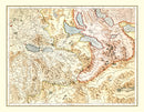 Vintage Map of Switzerland 1623