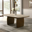 Kasha - Dining Table With Marble Top Top - Vintage Oak by Unique Piece Furniture