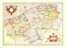 Vintage Map of Flanders 1623