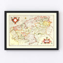 Vintage Map of Flanders 1623