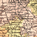 Vintage Map of England & Wales 1871