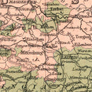 Vintage Map of Prussia, Netherlands & Belgium 1871