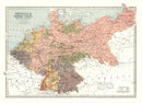 Vintage Map of Prussia, Netherlands & Belgium 1871