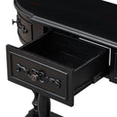 52"Modern and Contemporary Curved Console Table Sofa Table Entryway Table for Hallway Living Room Bedroom with 4 Drawers and 1 Shelf