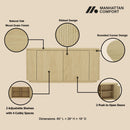 Olivia - Sideboard With 4 Adjustable Shelves With Handle Free Doors And Rounded Edges - Oak by HouseOfZazla