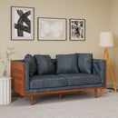 Retro Modern Loveseat With Button Tufted Upholstery by HouseOfZazla
