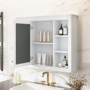 Wall Mounted Medicine Cabinet With Mirror, Storage Cabinet Featuring 6 Open Shelves And Adjustable Interior by HouseOfZazla