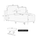 Sofa With Two Throw Pillows And A Waist Pillow With An Extra Tray For Comfortable Seating In Small Apartment Bedrooms by HouseOfZazla