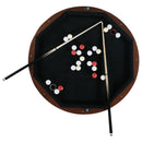 Calloway - Round Game Table With Pedestal Base - Dark Brown by HouseOfZazla