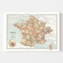 Vintage Map of France And Switzerland 1871