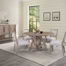 Round Dining Extendable Dining Table - Sand by HouseOfZazla