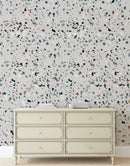Terrazzo Mosaic Pattern Peel and Stick Wall Paper Mural.