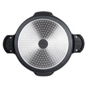 MASTERPAN Nonstick Stock & Pasta Pot With Glass Lid Strainer, 5 QT., 9" (23cm)