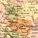 Vintage Map of Russia 1871