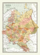 Vintage Map of Russia 1871