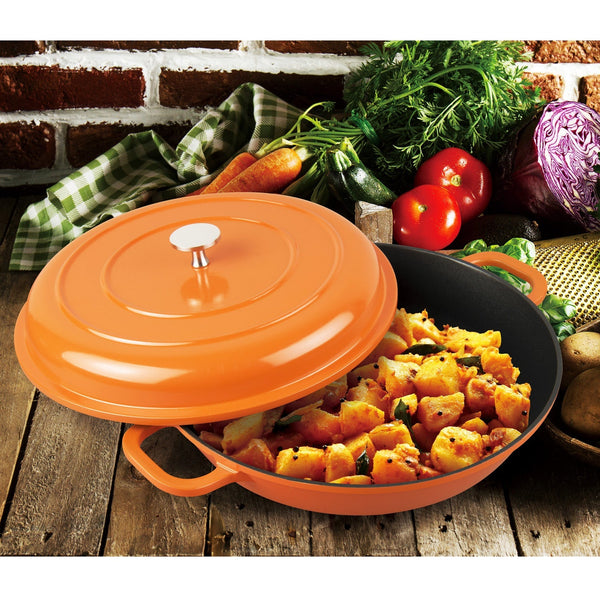 MASTERPAN Nonstick Dutch Casserole, Orange 3 Qt. 11" (28cm), installed in a room