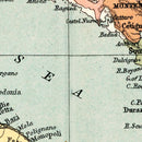 Vintage Map of Italy, Turkey & Greece 1871
