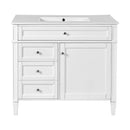 Bathroom Vanity With Top Sink, 2 Drawers And Tip Out Drawer