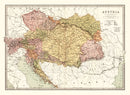 Vintage Map of Austria 1871