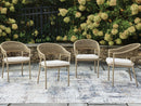 Orchard Beach - Arm Chair With Cushion (Set of 4) - Beige by Unique Piece Furniture