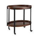 Oval 2 Shelf Dark Kitchen Cart by HouseOfZazla