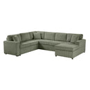 Oversized Sectional U-Shaped Sofa With Chaise Lounge And Three Soft Throw Pillows
