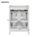 Bathroom Vanity Combo With Ceramic Sink, Luxurious Space-Saving Vanity, 2 Soft Close Doors by HouseOfZazla