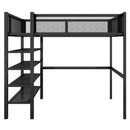 Loft Bed With 4 Tier Shelves And Storage by Unique Piece Furniture