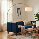 Ambient - Arch Floor Lamp With Large Shade - Gold / White by HouseOfZazla