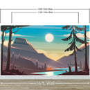 Colorful Colorado Mountain Sunset Mural