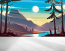 Colorful Colorado Mountain Sunset Mural