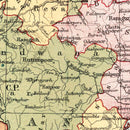 Vintage Map of India 1871