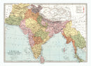 Vintage Map of India 1871