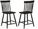 Andrews Windsor Counter Height Dining Side Chair Black (Set of 2)