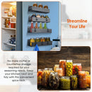 Magnetic Spice Rack with 8 Removable Hooks for Kitchen by LJGDeals