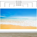 Bright Afternoon Blue Skies Ocean Beach Wave Wall Mural.